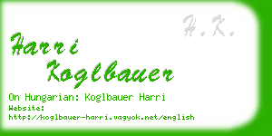 harri koglbauer business card